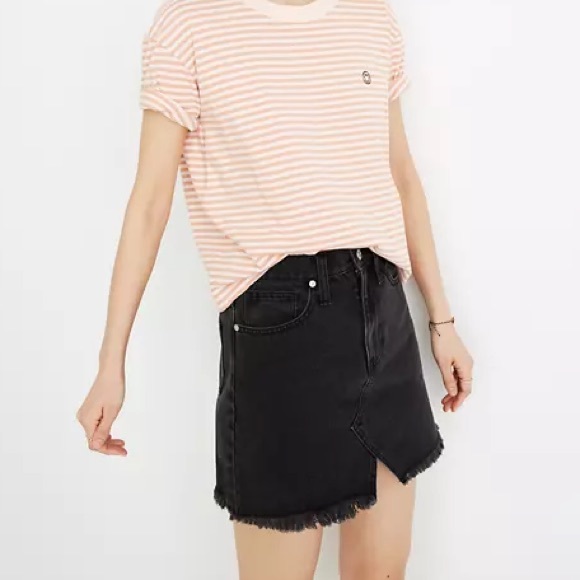 NWT Madewell Rigid Denim A-line Mini Jean Skirt 26 - Picture 1 of 9